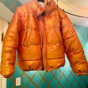 Zara TRF Marigold Puffer Jacket Size M